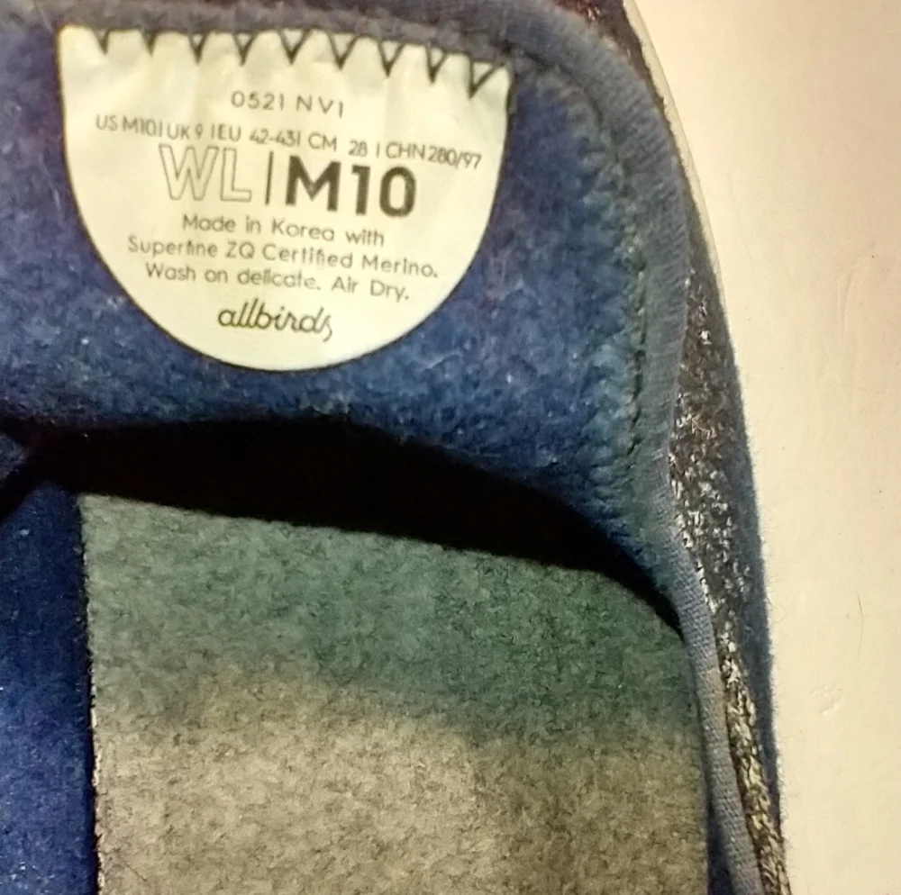 Allbirds WL Wool Lounger Slip On Loafers Shoes Men's sz 10